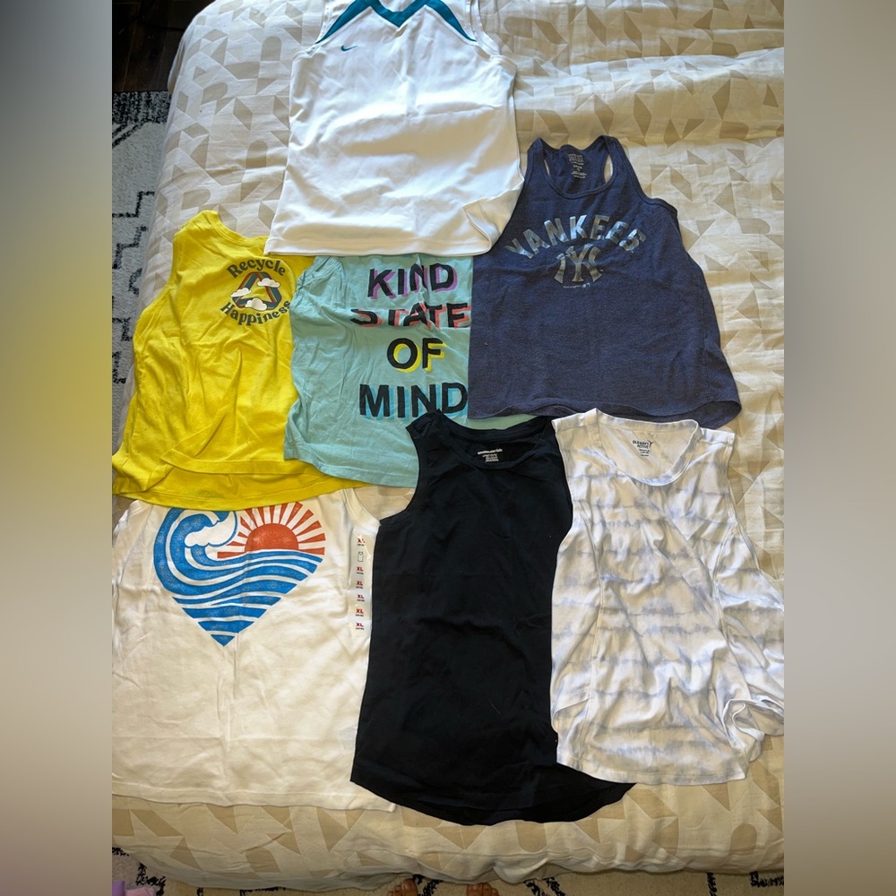 Colorful Graphic and Solid Tank Tops